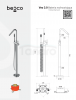 BESCO Bateria wannowa wolnostojąca Veo 3.0 czarny matt BW-V3-CZ